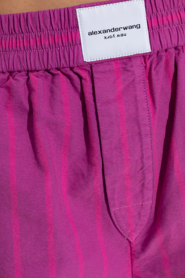 Pink Shorts with logo T by Alexander Wang